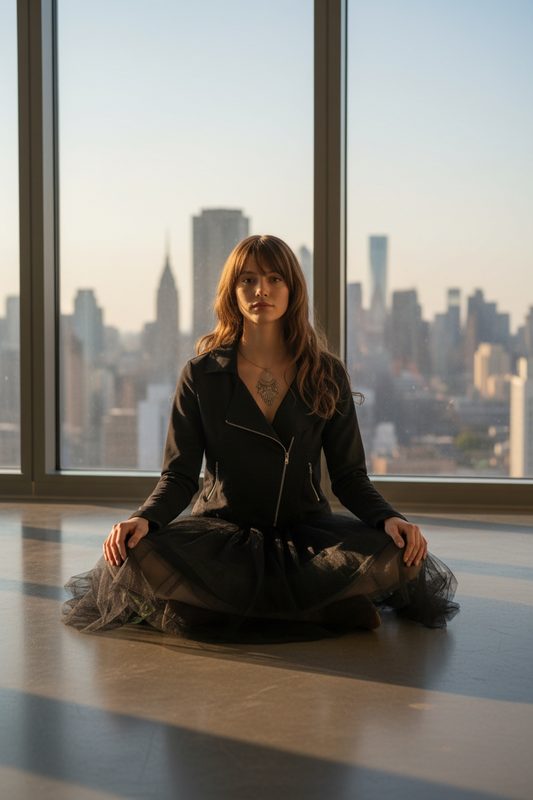 giacca tipo chiodino in tessuto morbido