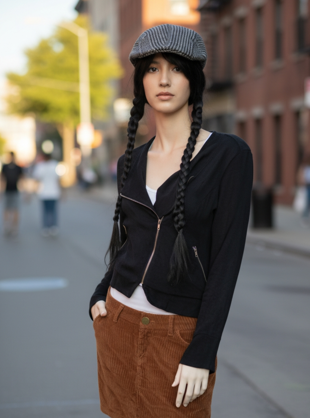 giacca tipo chiodino in tessuto morbido